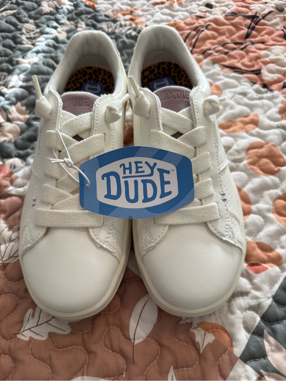 Hey Dude Kids White Low-Top Sneakers